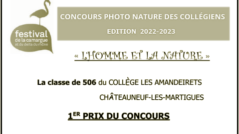 E3D : Les Amandeirets, lauréat du concours Photo Nature organisé par le (…)