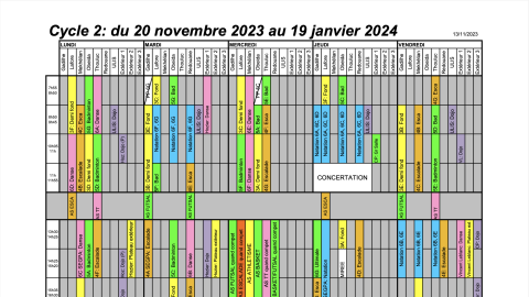 Programmation EPS du Collège Izzo 2023-2024
