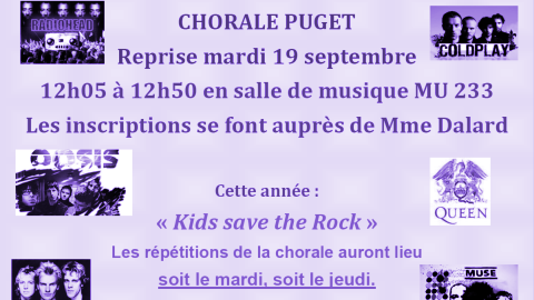 Informations Chorale 2023-2024 : Kids Save the Rock !!! (par Mme Dalard)