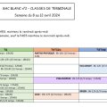 Planning Bac Blanc - du 8 au 12 avril 2024