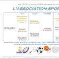 Planning de l'association sportive