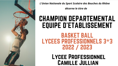 Le lycée Camille Jullian est champion départemental de basket 3×3 (...)