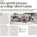La Presse en parle : deux champions de l'athlétisme kényans au collège