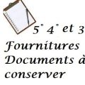 Liste des fournitures et documents à conserver - Entrée en 5°, 4° ou 3°