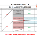 Planning du CDI