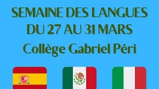 Semaine des langues 27 au 31 mars