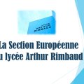 Candidature section EURO anglais - Lycée Arthur RIMBAUD