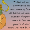 « Silence on lit » dès lundi 04/09 !