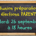 Réunion Elections représentants des parents d'élèves
