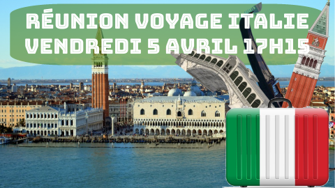 Réunion Voyage ITALIE 2024