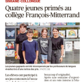 Quatre élèves primés au concours de la journée européenne des langues.