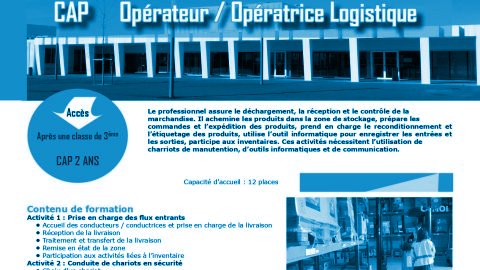 CAP Opérateur/Opératrice Logistique