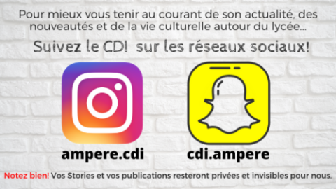 Comptes Instagram et SnapChat du CDI