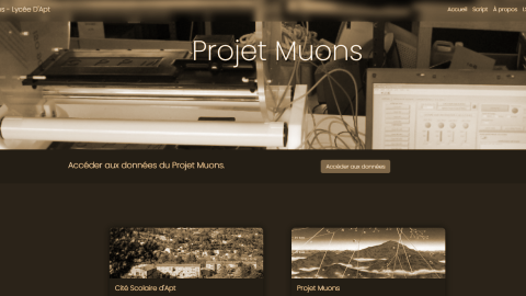 Site web créé des élèves / projet Muons