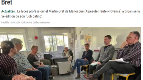 Manosque. « Job Dating » au lycée des métiers Martin Bret