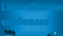 Certification en allemand