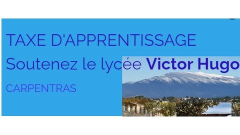 Taxe d'Apprentissage- Soutenez le Lycée Victor Hugo