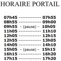 Les horaires d'ouverture du portail