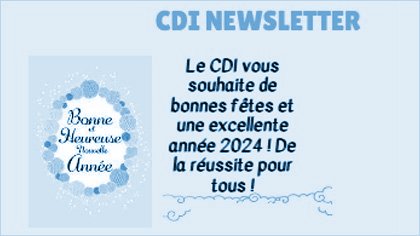 CDI - Lettre d'information décembre 2023 - Janvier, février (...)