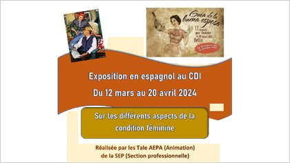CDI_Expo « La condition féminine en Espagne » du 12 mars au 20 avril (...)