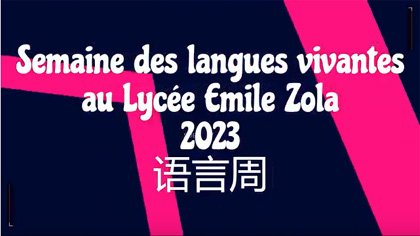 lgt_Semaine des langues vivantes du 27 mars au 1er avril au lycée Émile Zola